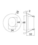 CLA ARC: Architectural Ellipse Fitting (Cut out: 70mm) LED Downlights Matt White - ARC6 (Clearance) CLA Lighting