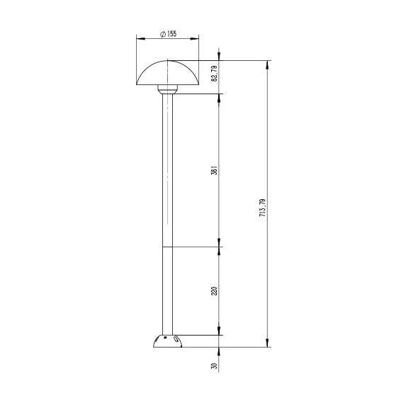 SAL ASTER DZINE Garden Spike Lights 3000K Antique Brass 2.5W 12V IP65- SE7367G4/AB