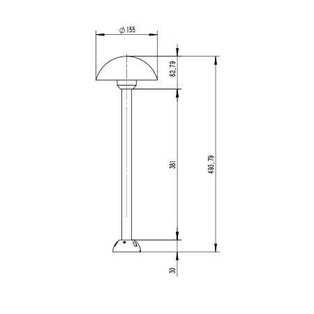 SAL ASTER DZINE Garden Spike Lights 3000K Black 2.5W 12V IP65- SE7367G4/BK