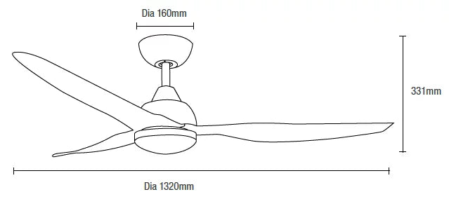 Martec Avoca  With WIFI Remote Control + LED Light DC 48″ & 52″ Smart Ceiling Fans 2700K to 6000K Matt White / Matt Black / Matt White Oak 45W 220-240V - MADC1233, MADC1333