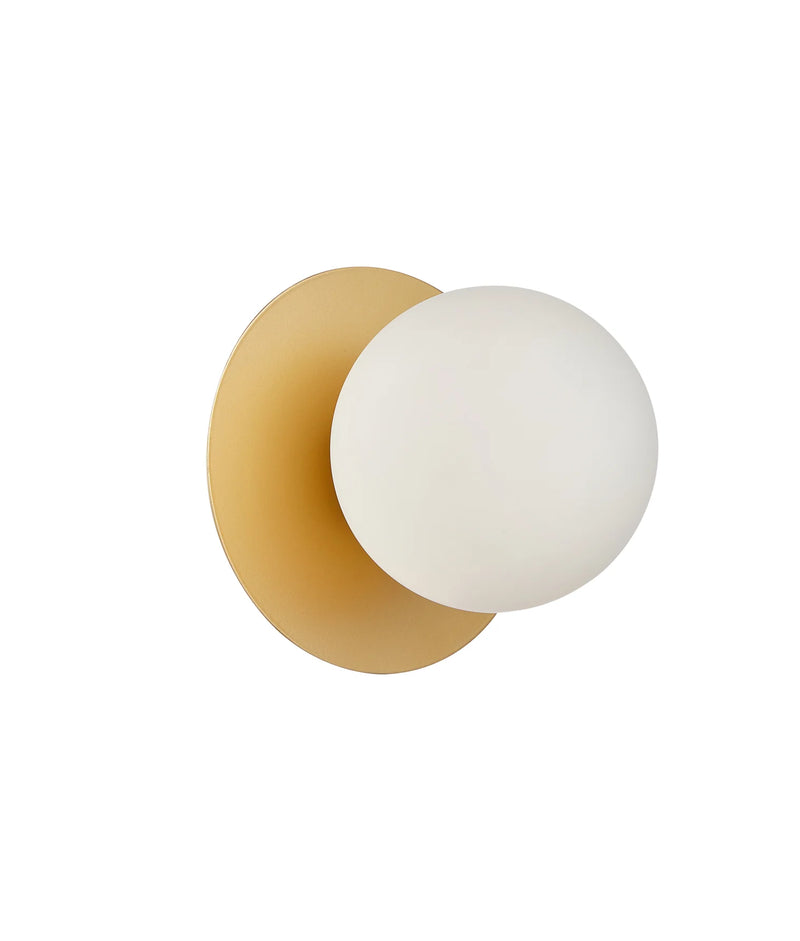 CLA BALLE: Round Opal Diffuser with Round Base Interior Wall Lights Gold / Black / White 220-240V - BALLE1R, BALLE2R, BALLE3R