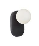 CLA BALLE: Round Opal Diffuser with Oblong Base Interior Wall Lights Gold / Black / White 220-240V - BALLE1, BALLE 2, BALLE3