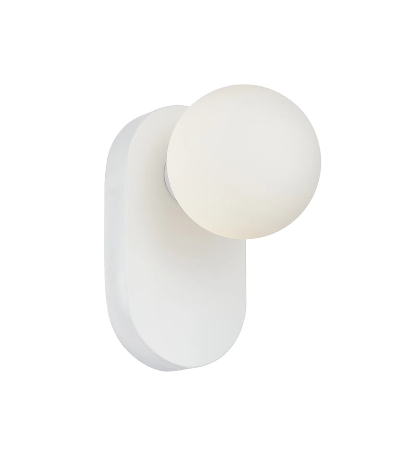 CLA BALLE: Round Opal Diffuser with Oblong Base Interior Wall Lights Gold / Black / White 220-240V - BALLE1, BALLE 2, BALLE3