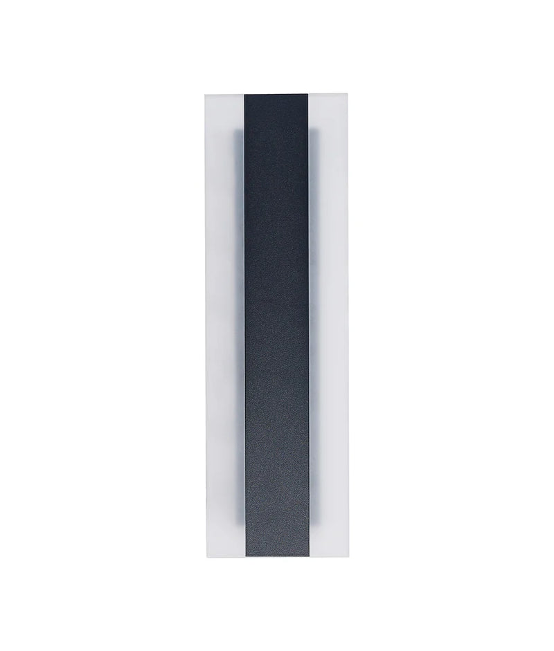 CLA BANDA: Rectangular Wall Lights with Frosted Diffuser Tri - Black/ White 9W 240V IP65 - BANDA