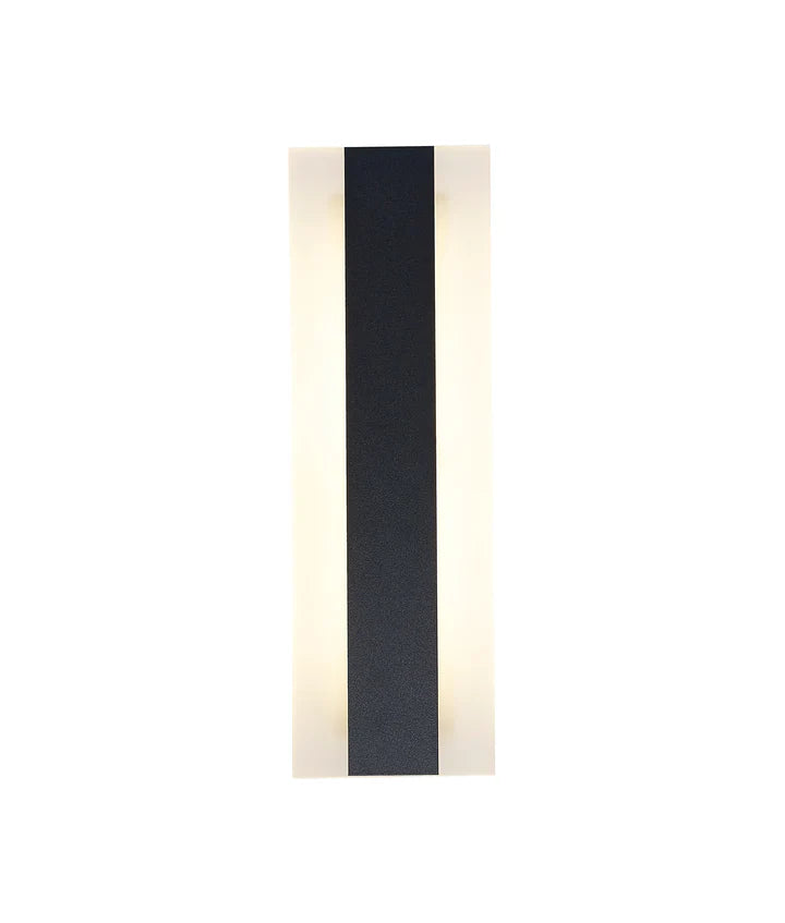 CLA BANDA: Rectangular Wall Lights with Frosted Diffuser Tri - Black/ White 9W 240V IP65 - BANDA