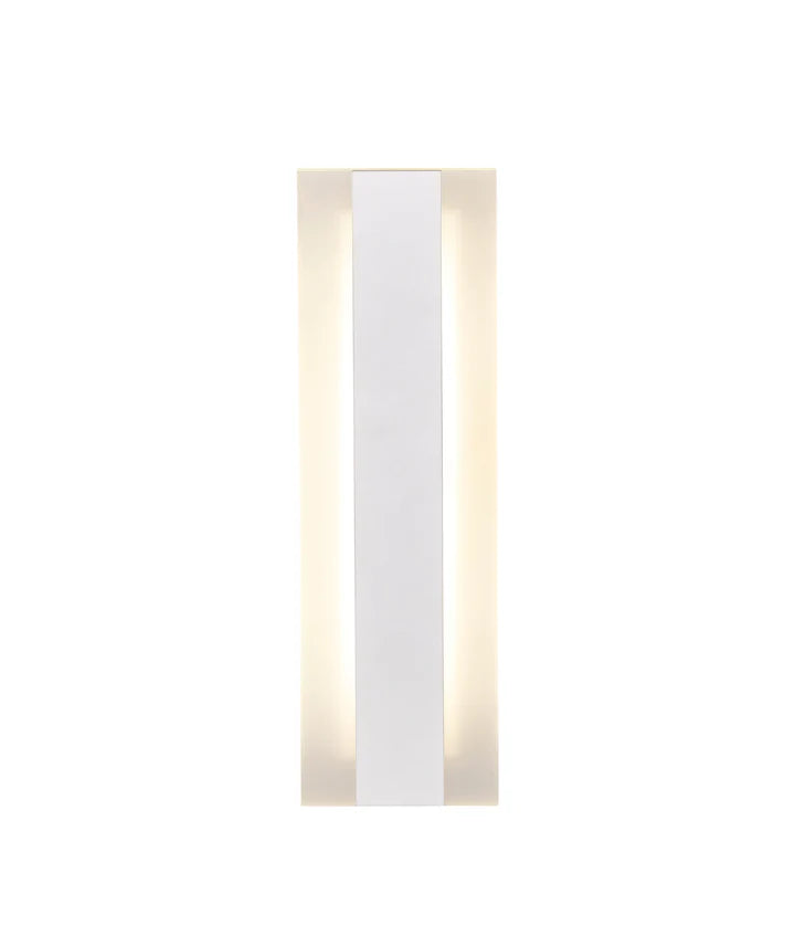 CLA BANDA: Rectangular Wall Lights with Frosted Diffuser Tri - Black/ White 9W 240V IP65 - BANDA