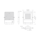 Domus BLAZE PRO LED Flood Lights Tri- White/ Black 50/70/100W / 100/150/200W / 20/30/50W 240V IP66- BLAZE PRO