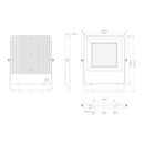 Domus BLAZE PRO LED Flood Lights Tri- White/ Black 50/70/100W / 100/150/200W / 20/30/50W 240V IP66- BLAZE PRO