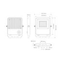 Domus BLAZE PRO LED Flood Lights Tri- White/ Black 50/70/100W / 100/150/200W / 20/30/50W 240V IP66- BLAZE PRO