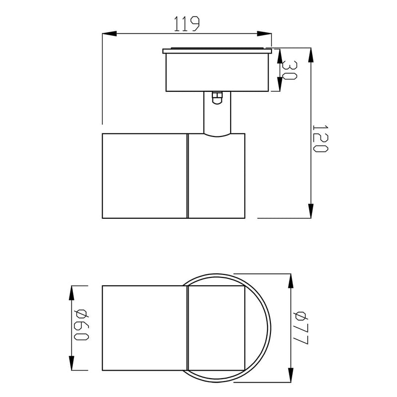 SAL BONDI LITE SE7321TC Exterior Wall Lights Tri - Black 4W 240V IP65 - SE7321TC/BK - SAL Lighting