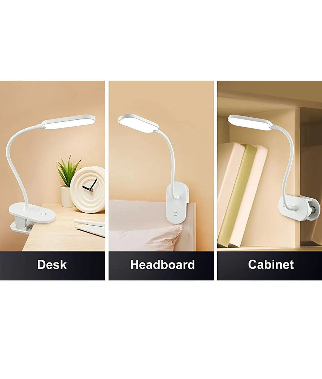 CLA BUDDY: LED Rechargeable Portable Touch Clip Table Lamp 6500K White 2.5W - BUDDY- CLA Lighting