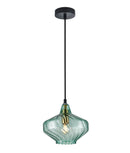 CLA CAMPANA: Interior Wine Glass Shape Ribbed Interior Pendants Smokey Black / Purple / Green / Amber 240V - CAMPANA