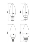 CAN24 - Candle LED Globes (3W) IP20 CLA Lighting