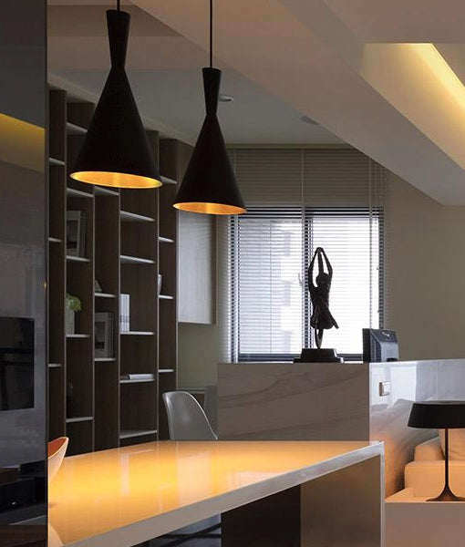 CLA Caviar Hat/ Bell or Cone Interior Pendant Black 220-240V- CAVIAR6