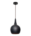 CLA CELESTE: Bohemian Rustic Embossed Bell Shape Interior Pendants Black 240V - CELESTE1A