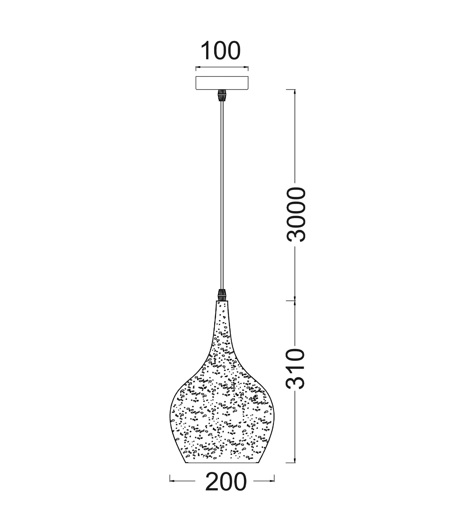 CLA CELESTE: Bohemian Rustic Embossed Bell Shape Interior Pendants Black 240V- CELESTE1A