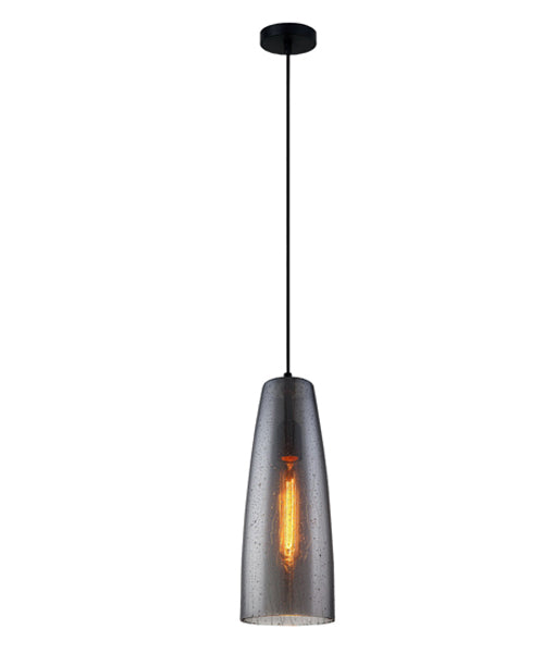 CLA CHUVA: Smoke Black Glass with Rain Drop Effect Interior Pendant Wine Glass/ Long Cone 220-240V - CHUVA1, CHUVA2