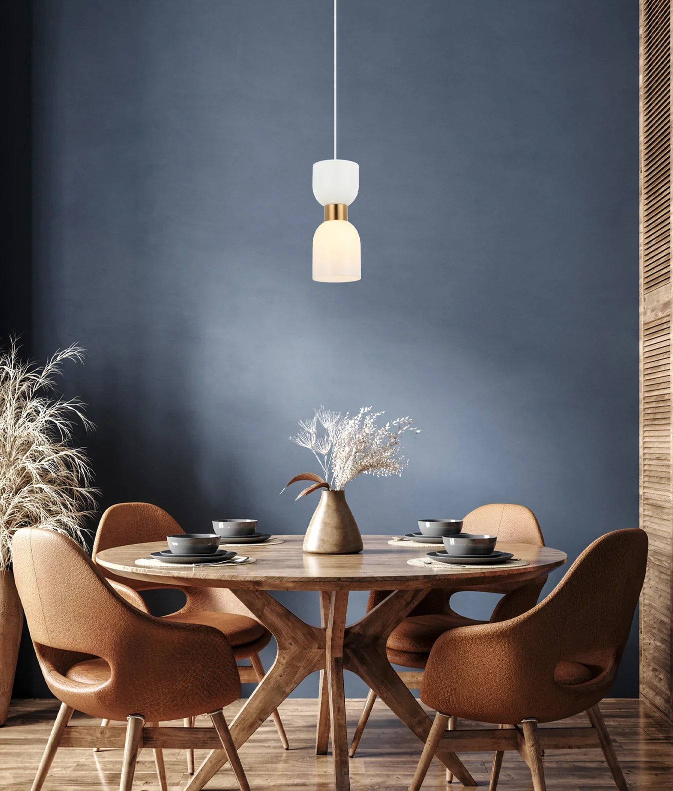 CLA CLESSIDRA: Mirror Ellipse Interior Pendants Smokey Black / Opal Glass 220-240V - CLESSIDRA1, CLESSIDRA2 - CLA Lighting