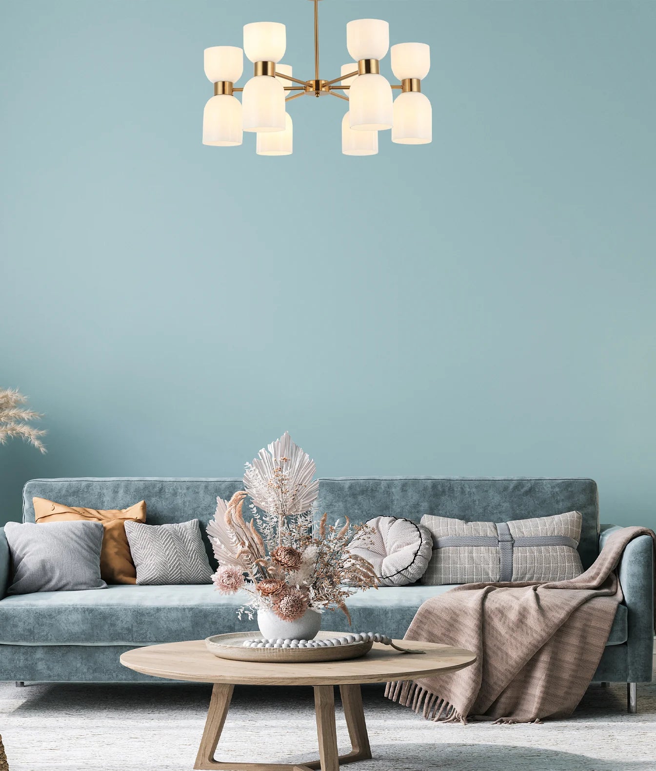 CLA CLESSIDRA: Ellipse x12 Round Base Mirror Finished Interior Pendants Smokey Black / Opal Glass 220-240V - CLESSIDRA3, CLESSIDRA4 - CLA Lighting