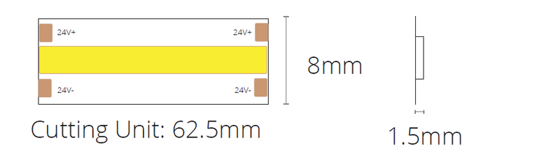 Azoogi LED COB Strip 3000K 11W 24V IP20 - STR150 Sold per metre