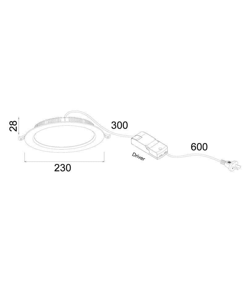 CLA COSMOTRI: Dimmable Fixed LED Downlights Tri - White 20W 220-240V IP20 - COSMOTRI04 - CLA Lighting