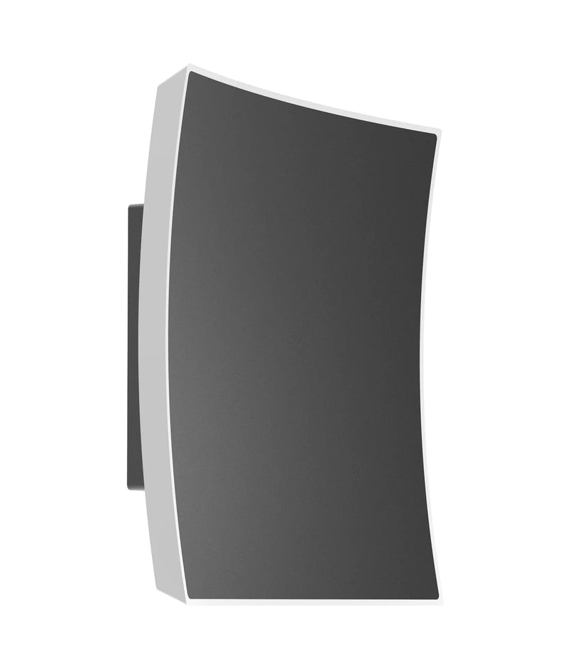 CLA CRISTAL: LED Curved Square Exterior Wall Lights Tri - Dark Grey / White 100-240V IP65 - CRISTAL1, CRISTAL2 -  CLA Lighting