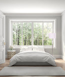 CLA CRISTALLO: Interior Drum Shade Chrome Rod with Crystal Highlight Floor Lamp White- CRISTALLO-F1