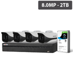 Compact 8 Channel 8.0MP HDCVI AI Surveillance Kit (4 x Fixed Cameras, 2TB HDD) CVRKIT-C882F-4