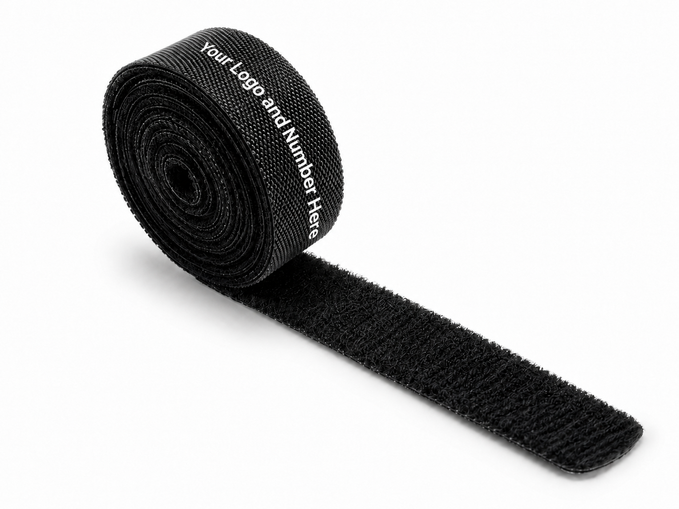 Custom printed Ezy Ties Velcro cable tie roll