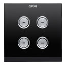 Clipsal C-Bus SpaceLogic Wall Plate 4 Gang Black- E5084680