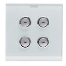 Clipsal C-Bus SpaceLogic Wall Plate 4 Gang White- E5084GF