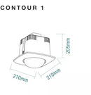 Martec Contour 1 Single Heat Lamp Bathroom heater White 1x275W 220-240V - MBHC1LW