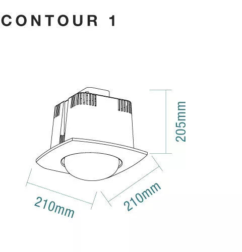 Martec Contour 1 Single Heat Lamp Bathroom heater White 1x275W 220-240V - MBHC1LW