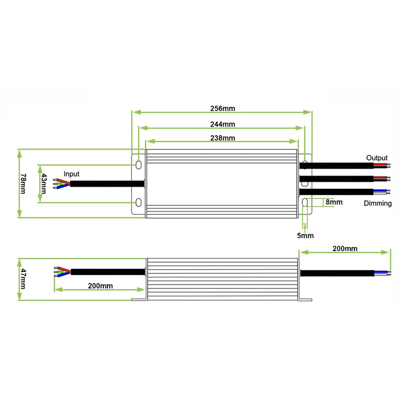 Azoogi 5-in-1 Dimmable Driver 200W 24V IP67 - ADR012D