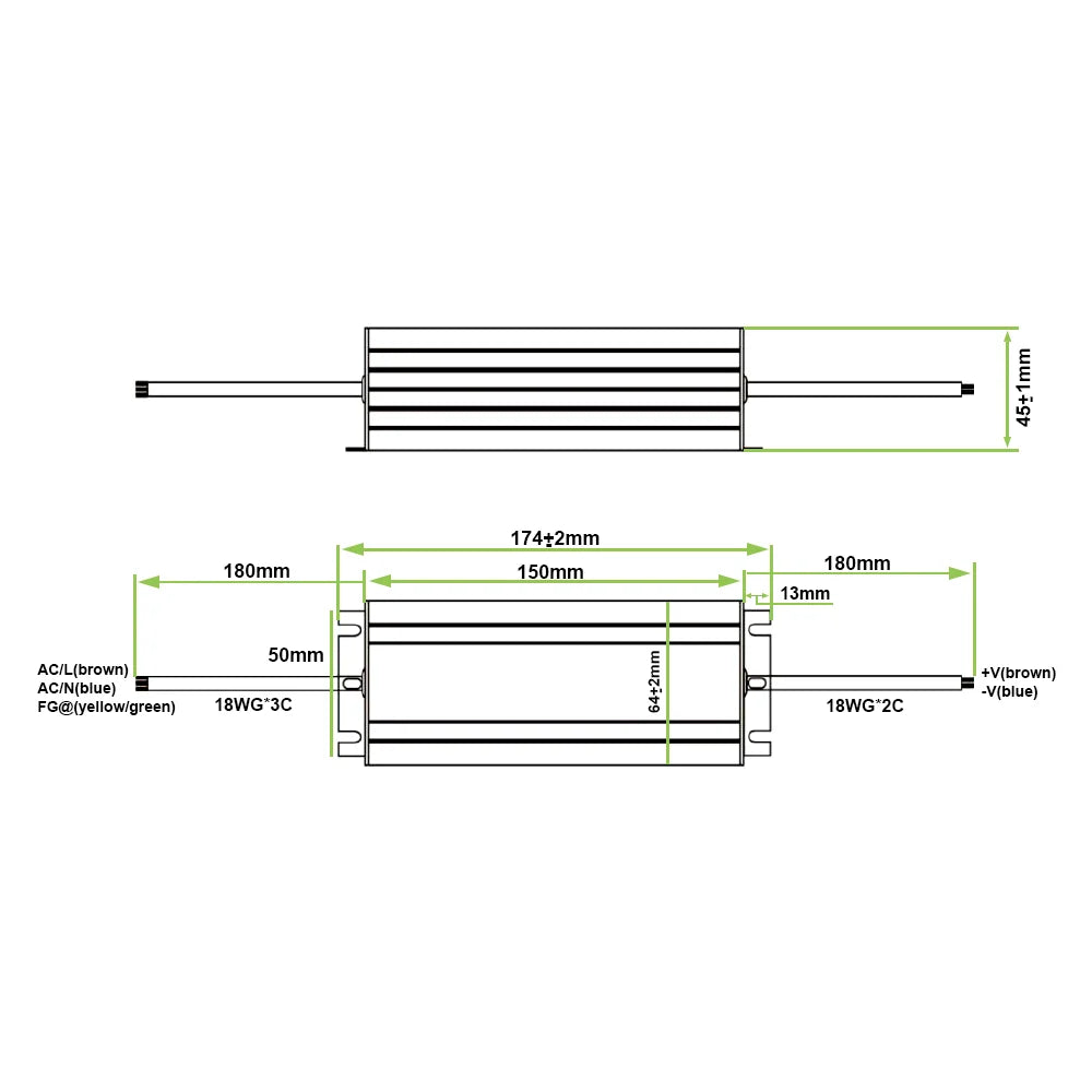 Azoogi Non-dimmable Waterproof Driver 60W 12V IP67 - ADR005