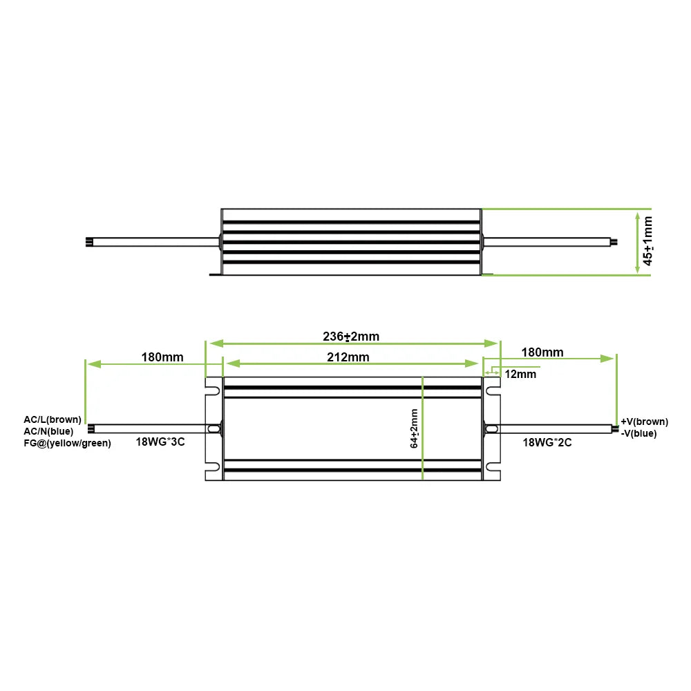 Azoogi Non-Dimmable Waterproof Drivers 100W 24V IP67 - ADR008