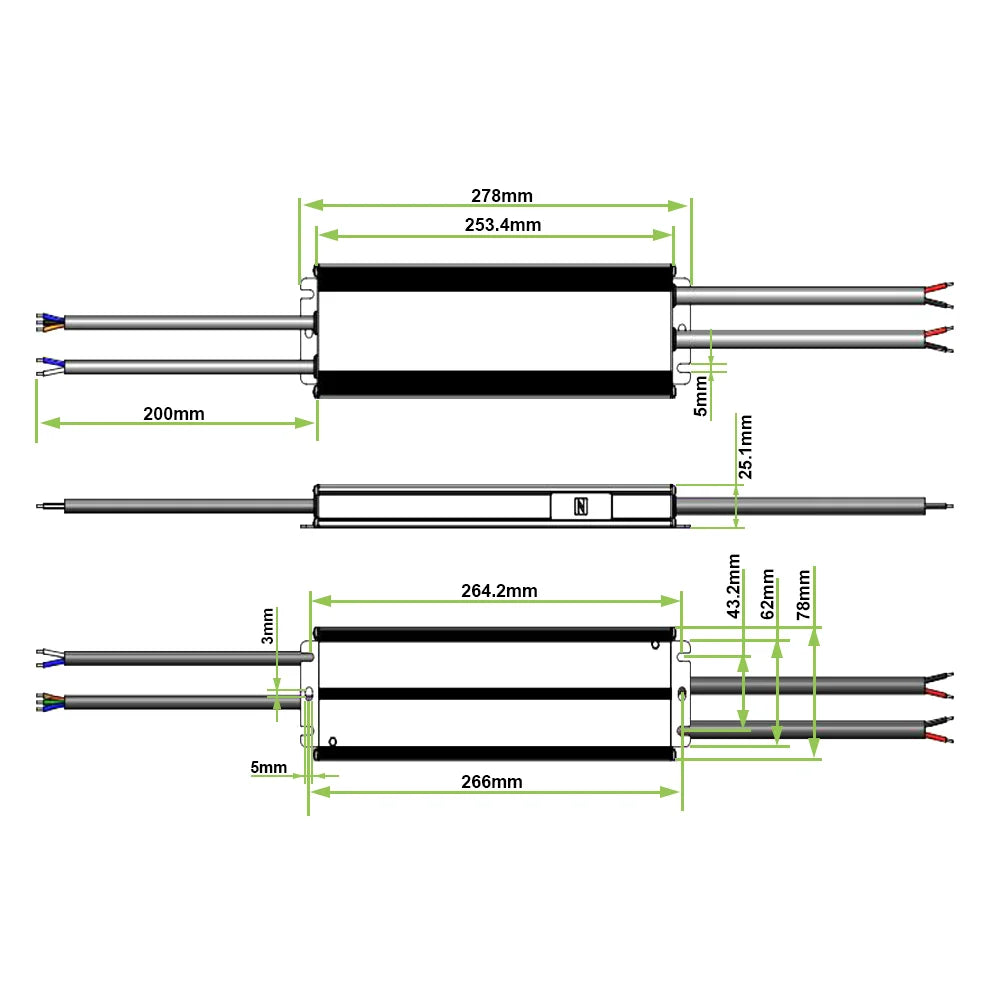 Azoogi DALI-2 and Push-DIM Driver 200W 12V IP67 - ADR011DA