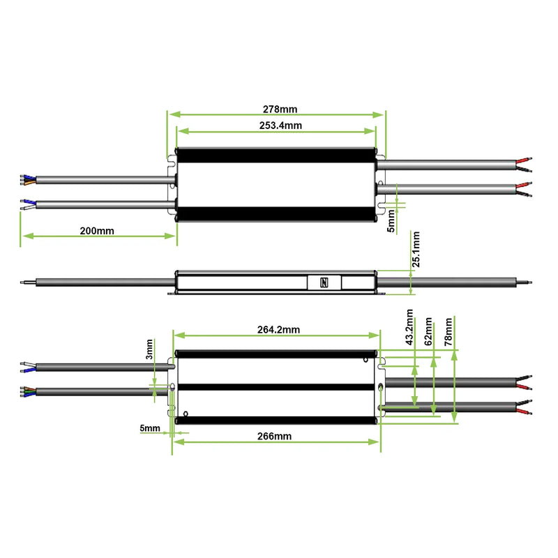 Azoogi DALI-2 and Push-DIM Driver 200W 12V IP67 - ADR011DA