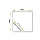 Azoogi 16mm x 16mm Square Corner Aluminium Profile- PR007: Aluminium Corner Profile (Square)