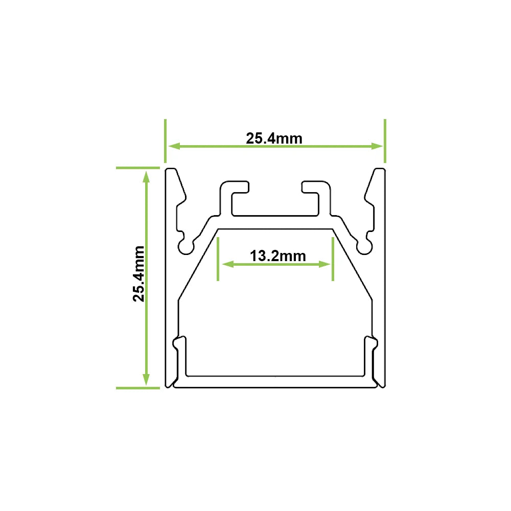 Azoogi 25mm x 25mm Harmony Surface Mounted Profile/ Pendant- PR126: Harmony Profile (Surface Mounted/Pendant)