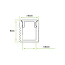 Azoogi 7.8mm x 9mm Mini Surface Mounted Profiles- PROM: Aluminium Mini Surfaced Profile