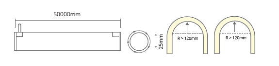 Azoogi Lumoflex CRI90 LED Strip 3000K 4000K 14.4W 24V IP65 - LMF01, LMF02 Sold per metre