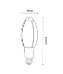 CLA ELLIP: LED Elliptical E27/E40 Lamps and Globes 3000K 5000K White 25W/45W 180-240V IP20 - ELLIP - CLA Lighting