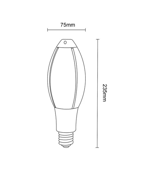 CLA ELLIP: LED Elliptical E27/E40 Lamps and Globes 3000K 5000K White 25W/45W 180-240V IP20 - ELLIP - CLA Lighting