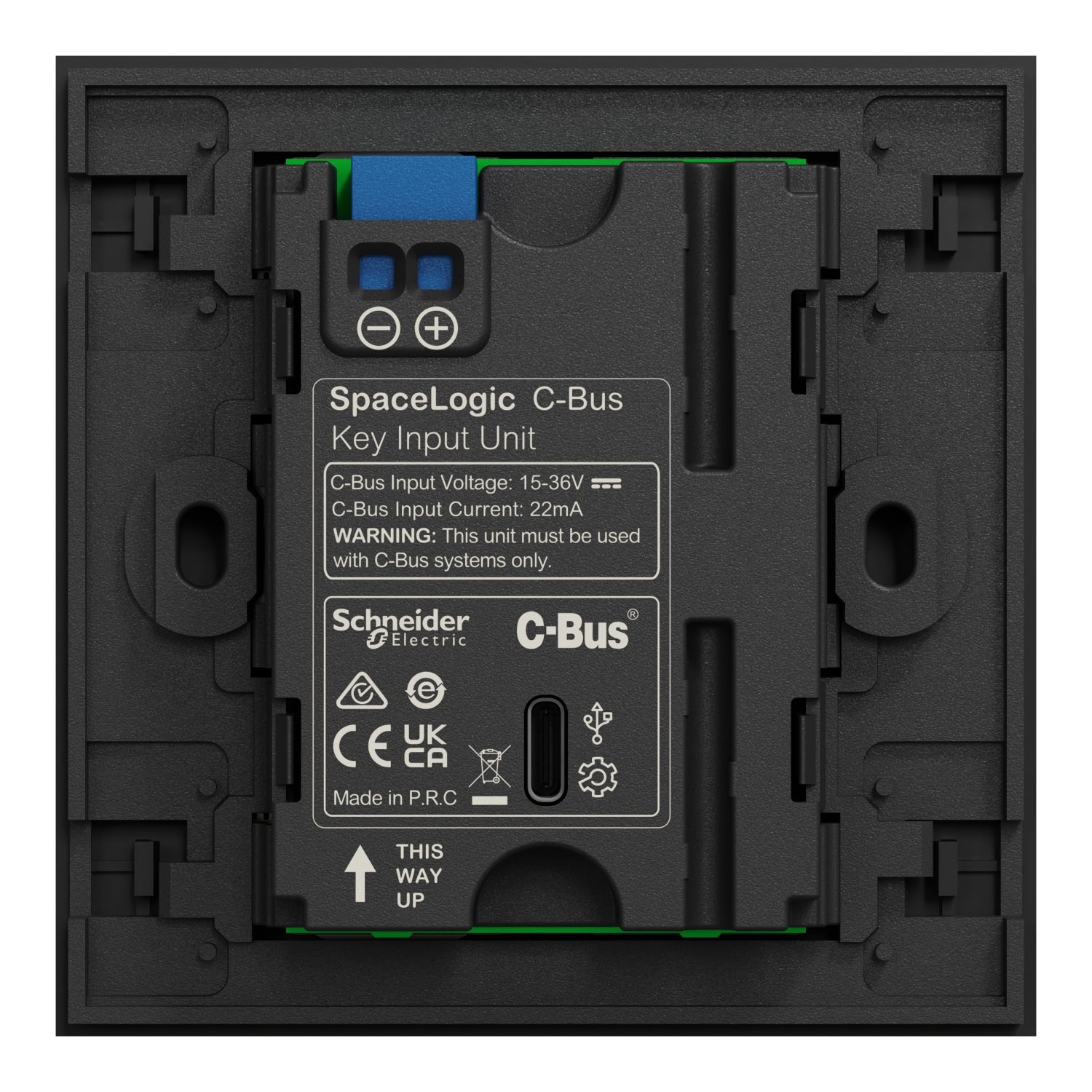 Clipsal C-bus SpaceLogic Wall Plate 3 Gang Black- ER5043ZB