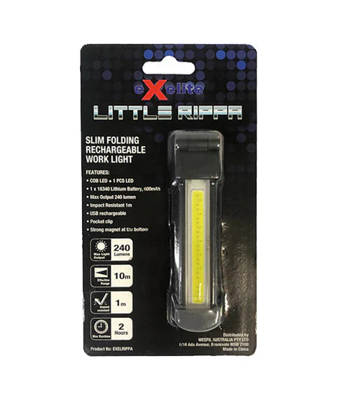 CLA Little Rippa: Slim Folding Rechargeable Worklight Portable Lighting - EXELRIPPA 5pcs per Pack - CLA Lighting