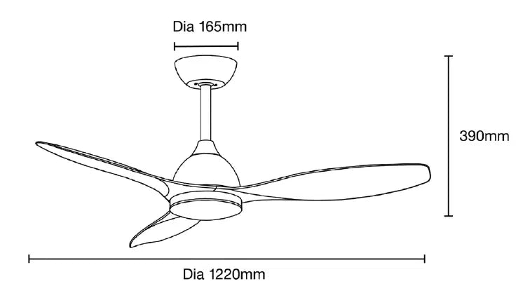 Martec Fresno With WIFI Remote Control DC 52″ Smart Ceiling Fans White / Matt Black 33W 220-240V - MFDC133W, MFDC133M