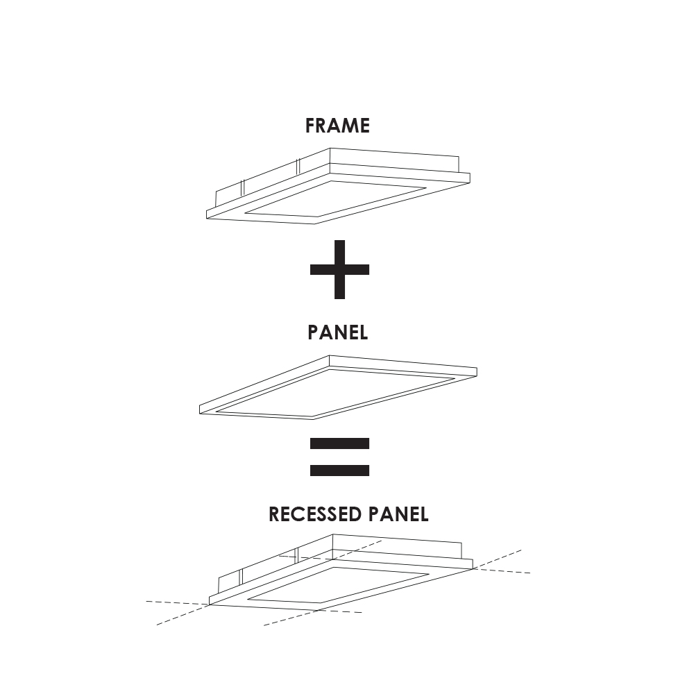 SAL Recessed Metric Ceiling Frame LED Panels and Troffers White - S9704 - SAL Lighting
