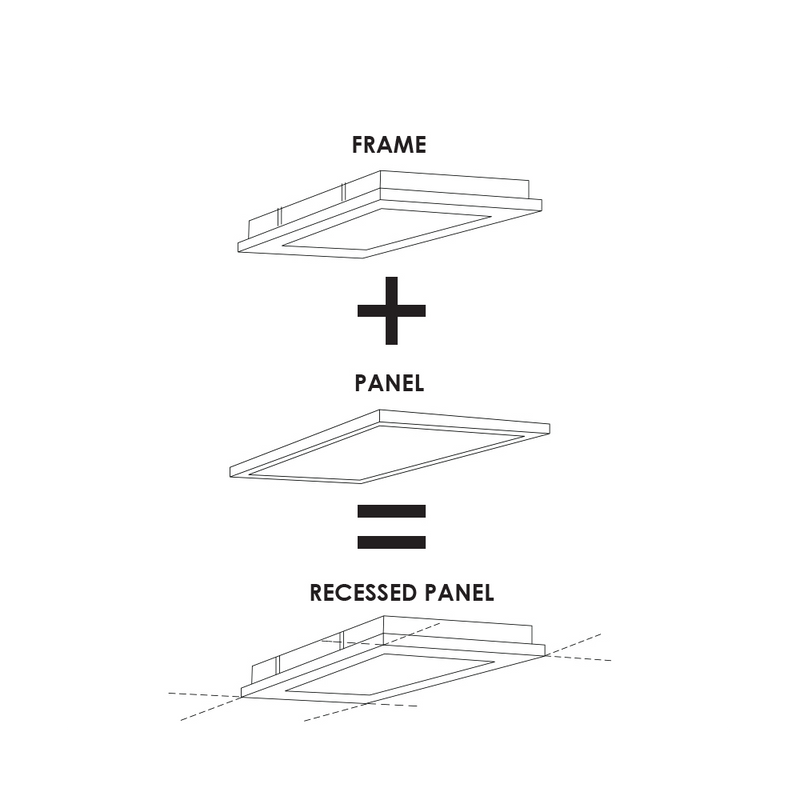 SAL Recessed Metric Ceiling Frame LED Panels and Troffers White - S9704 - SAL Lighting