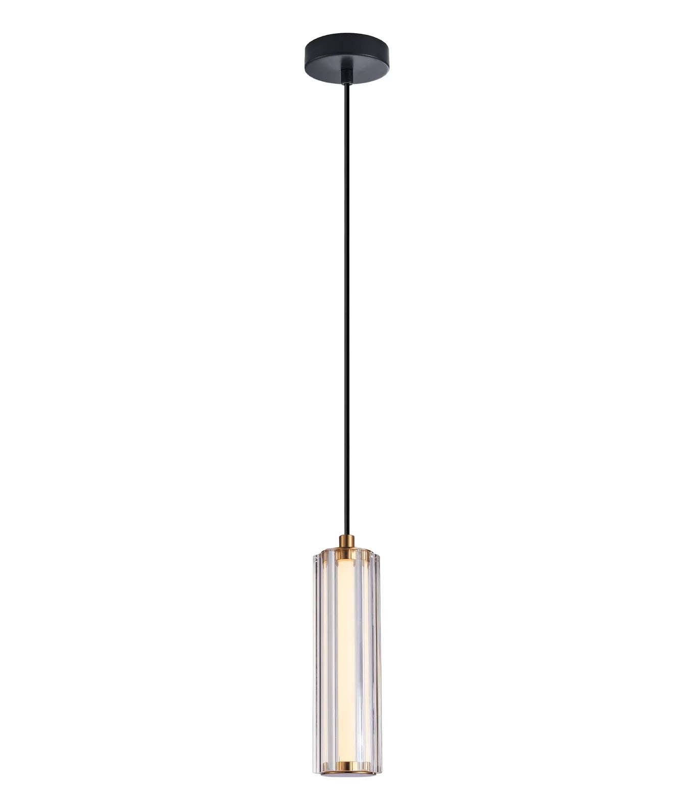CLA FRECCIA: Glass with Curve Cylinder Interior Pendants Tri- Coffee/ Clear/ Amber 3W 240V- FRECCIA1, FRECCIA2, FRECCIA3
